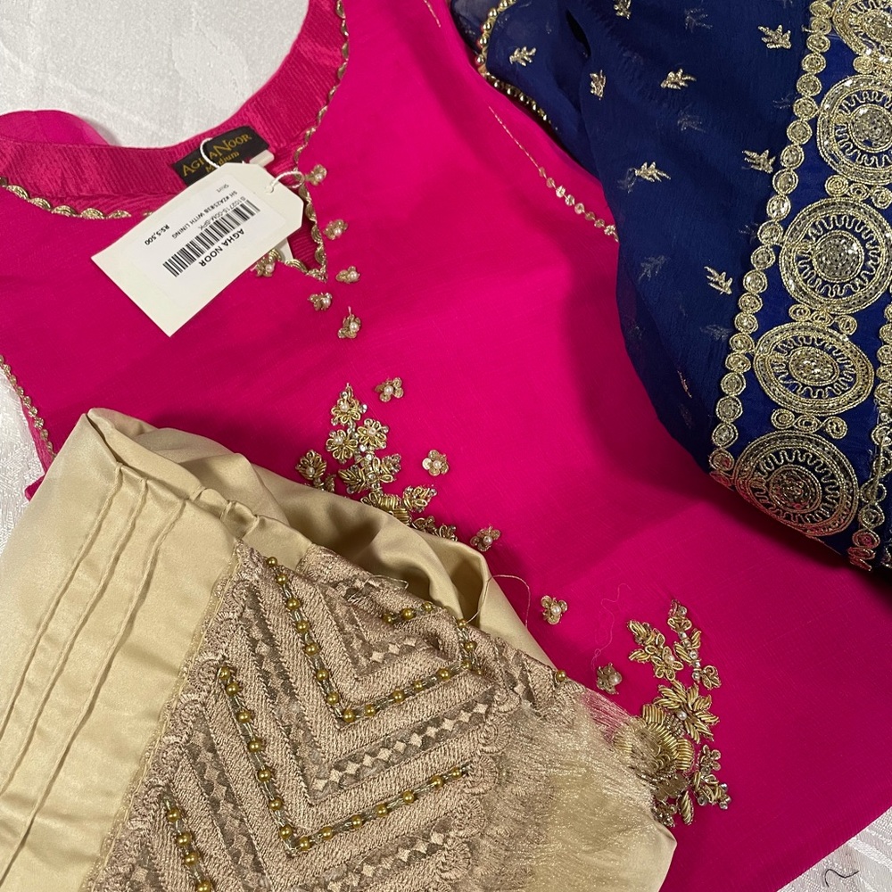 Agha noor 3pcs chiffon dress